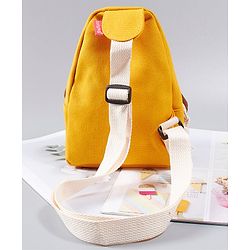 Babyhug Fashion Backpack Monkey Design - Yellow