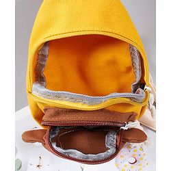 Babyhug Fashion Backpack Monkey Design - Yellow