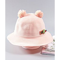 Babyhug Knitted Summer Cap Pink - Circumference 27 cm