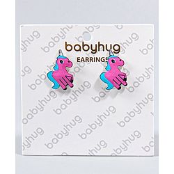 Babyhug Unicorn Earrings - Pink