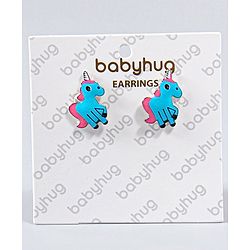 Babyhug Unicorn Earrings - Blue