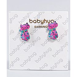 Babyhug Cat Earrings -Pink
