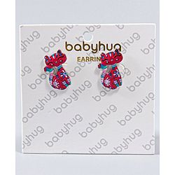 Babyhug Cat Earrings -Red