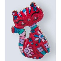 Babyhug Cat Earrings -Red