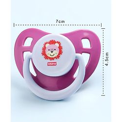 Babyhug BPA Free Pacifiers in PP Case with Animal Print Pack of 2 - Blue & Purple