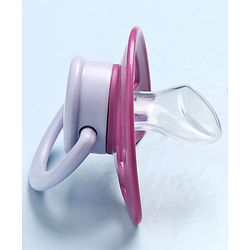 Babyhug BPA Free Pacifiers in PP Case with Animal Print Pack of 2 - Blue & Purple