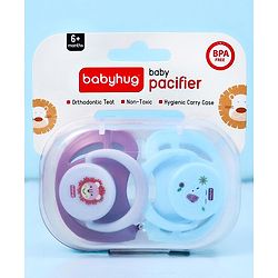 Babyhug Pacifier with PP Case Pack of 2 - Purple Blue