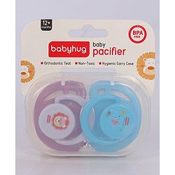 Babyhug Pacifier with PP Case Pack of 2 - Purple Blue