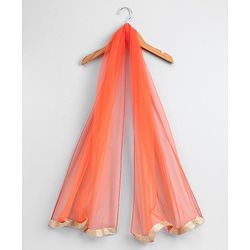 Babyhug Half Sleeves Choli Lehenga With Dupatta - Blue Fuschia