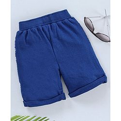 Babyhug Cotton Shorts HD Surfing Print - Blue