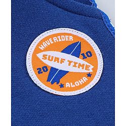 Babyhug Cotton Shorts HD Surfing Print - Blue
