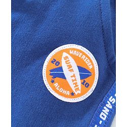 Babyhug Cotton Shorts HD Surfing Print - Blue