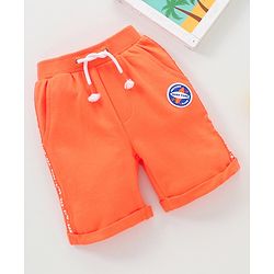 Babyhug Shorts Surf Time Placement Print - Orange