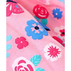 Babyhug Mid Thigh Length Skirt Butterfly Print - Pink