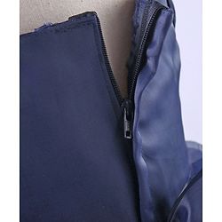 Babyhug Sleeveless Sequin Detailing Frock - Navy Blue