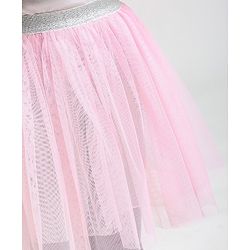 Babyhug Party Wear Full Length Skeggings Bow Applique - Pink