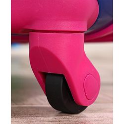 Babyhug Kid's Expandable Trolley Bag Owl Print Blue - 18 Inches| Shock Resistant| Telescopic Handle| Water Resistant| Easy Zipper Closure| Durable Wheels