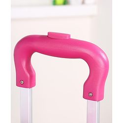 Babyhug Kid's Expandable Trolley Bag Owl Print Blue - 18 Inches| Shock Resistant| Telescopic Handle| Water Resistant| Easy Zipper Closure| Durable Wheels