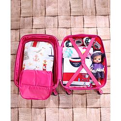Babyhug Kid's Expandable Trolley Bag Giraffe Print Yellow - 18 Inches| Shock Resistant| Telescopic Handle| Water Resistant| Easy Zipper Closure| Durable Wheels