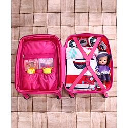 Babyhug Kid's Expandable Trolley Bag Giraffe Print Yellow - 18 Inches| Shock Resistant| Telescopic Handle| Water Resistant| Easy Zipper Closure| Durable Wheels