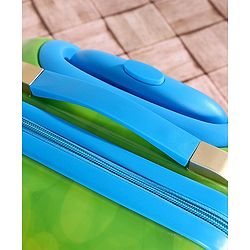 Babyhug Kid's Expandable Trolley Bag Ball Print Green - 18 Inches| Shock Resistant| Telescopic Handle| Water Resistant| Easy Zipper Closure| Durable Wheels