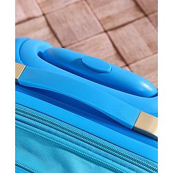 Babyhug Kid's Expandable Trolley Bag Aeroplane Print Blue - 18 Inches| Shock Resistant| Telescopic Handle| Water Resistant| Easy Zipper Closure| Durable Wheels