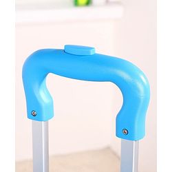 Babyhug Kid's Expandable Trolley Bag Aeroplane Print Blue - 18 Inches| Shock Resistant| Telescopic Handle| Water Resistant| Easy Zipper Closure| Durable Wheels