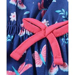 Babyhug Singlet Jumpsuit Leaf Print - Navy