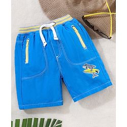 Babyhug Mid Thigh Shorts Dolphin Print - Blue