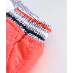 Babyhug Shorts With Drawstring Text Print - Orange