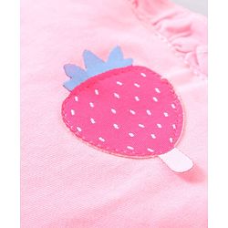 Babyhug Mid thigh Length Cotton Twill Lycra Woven Shorts Strawberry Patch - Pink