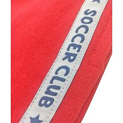 Babyhug Full Length Lounge Pant Soccer Print - Red