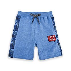 Babyhug Shorts With Drawstring Let's Play Print - Blue