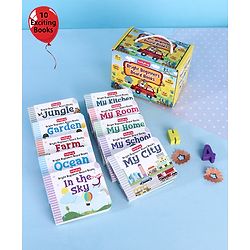 Babyhug Bright Beginners Board Books- Set of 10| Back to Back 22 Pages| Basic Concepts|Early Learning Pocket-Sized Pre-School book|Premium & Handy|Ideal for Gifting