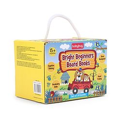 Babyhug Bright Beginners Board Books- Set of 10| Back to Back 22 Pages| Basic Concepts|Early Learning Pocket-Sized Pre-School book|Premium & Handy|Ideal for Gifting