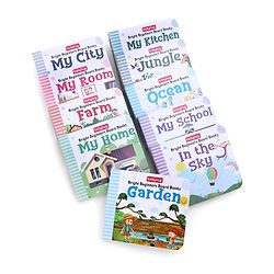 Babyhug Bright Beginners Board Books- Set of 10| Back to Back 22 Pages| Basic Concepts|Early Learning Pocket-Sized Pre-School book|Premium & Handy|Ideal for Gifting