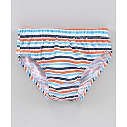 Babyhug 100% Cotton Brief Car Print Pack of 3 - Orange