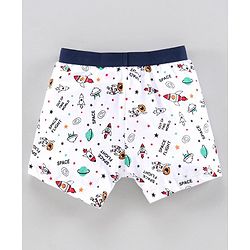 Babyhug 100% Cotton Briefs Space Print Pack of 3 - Navy Blue