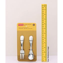 Babyhug Stainless Steel Spoon & Fork Set of 4 - Silver