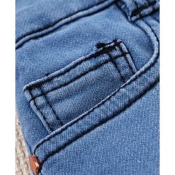 Babyhug Washed Mid Thigh Denim Skirt - Medium Blue