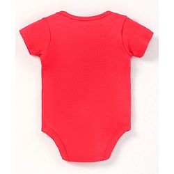 Babyhug Half Sleeves 100% Cotton Onesies Animal Print Pack of 5 - Red Orange Yellow Green Blue