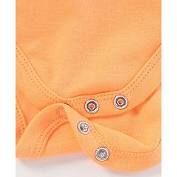 Babyhug Half Sleeves 100% Cotton Onesies Animal Print Pack of 5 - Red Orange Yellow Green Blue