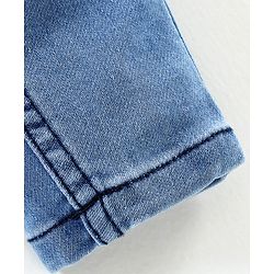 Babyhug Full Length Jeans With Tie Up - Blue