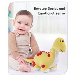Babyhug Dinosaur Soft Toy Yellow - Height 28 cm