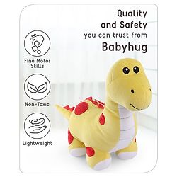 Babyhug Dinosaur Soft Toy Yellow - Height 28 cm