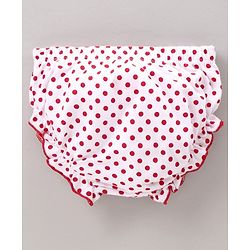 Babyhug 100% Cotton Bloomer Dot Print Pack of 2 - Red and White