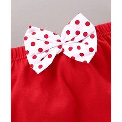 Babyhug 100% Cotton Bloomer Dot Print Pack of 2 - Red and White