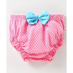 Babyhug 100% Cotton Bloomer Polka Dot Print - Pack of 2 - Pink Blue