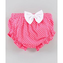 Babyhug 100% Cotton Bloomer Polka Dot Print - Pack of 2 - Pink Green
