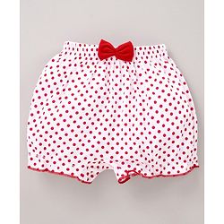 Babyhug 100% Cotton Bloomers Polka Dot Print Pack of 2 - Blue Red